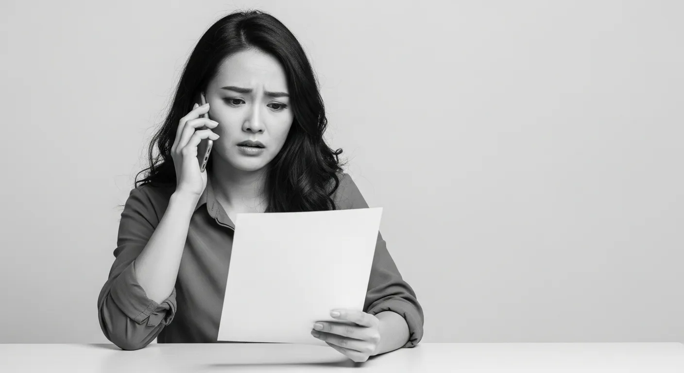 Homebuyer reviewing closing cost paperwork