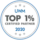 UWM Top 1% Certified Partner 2020 badge